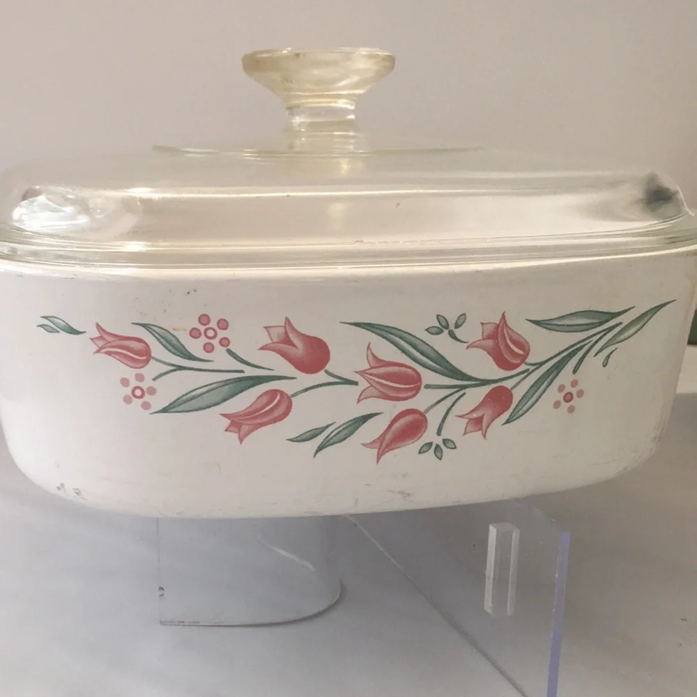 Vintage Corning Ware casserole with lid 95-Rosemarie 2 liters